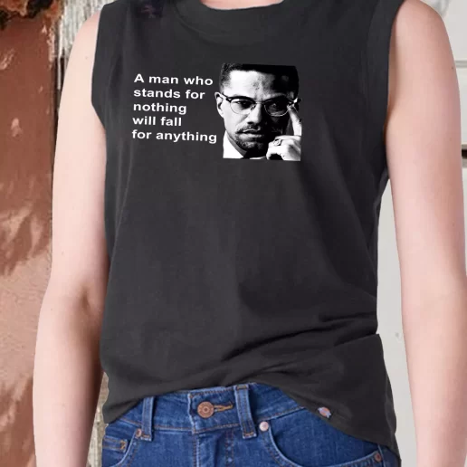 Aesthetic Tank Top Malcolm X Black Panthers Party Civil Human Rights