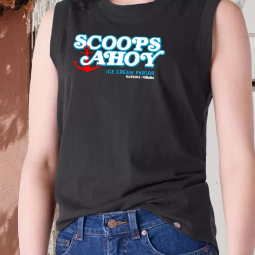 Aesthetic Tank Top Scoops Ahoy Ice Cream Parlor Stranger Things