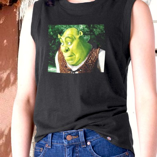 Aesthetic Tank Top Shrek Bored Meme 1