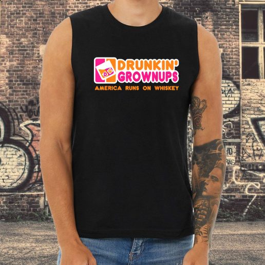 Athletic Tank Top Drunkin Grownups Whiskey 1