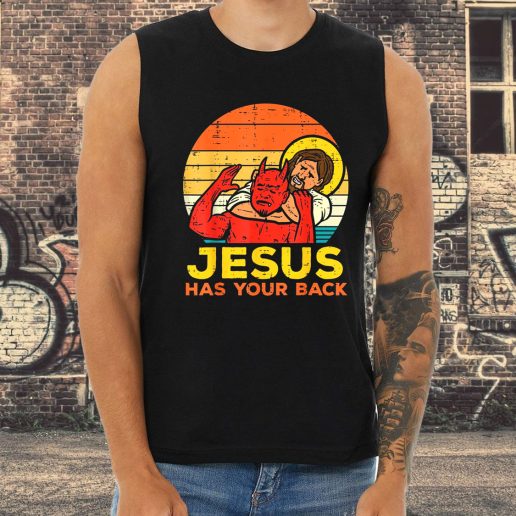 Athletic Tank Top Jesus Has Your Back Jiu Jitsu 1