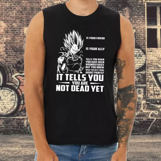 Athletic Tank Top New Dragon Ball Vegeta Pain Quote