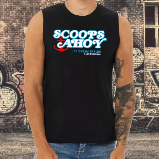 Athletic Tank Top Scoops Ahoy Ice Cream Parlor Stranger Things