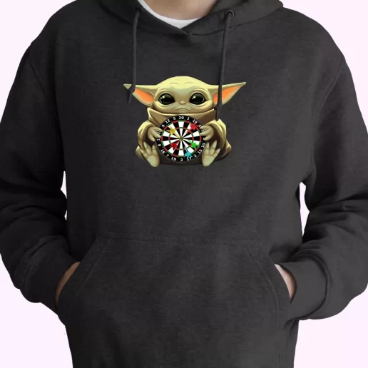 Baby Yoda Playing Darts Classic Hoodie Streetwear