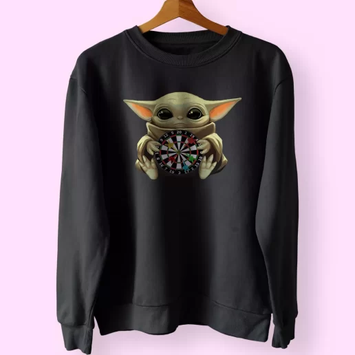 Baby Yoda Playing Darts Classic Sweatshirt Style