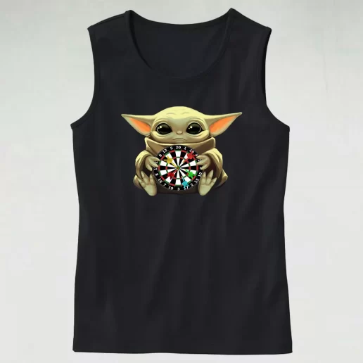 Baby Yoda Playing Darts Classic Tank Top Style