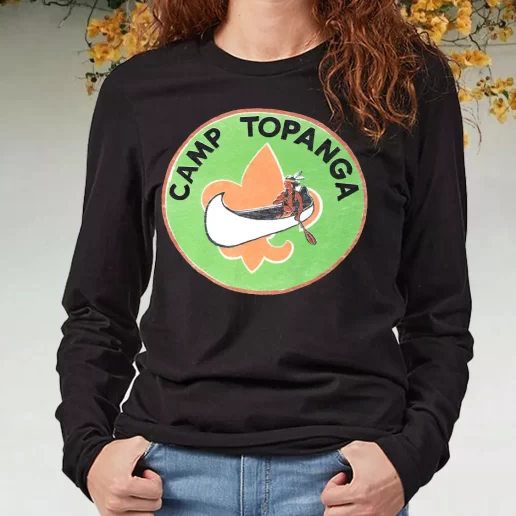 Black Long Sleeve T Shirt Camp Topanga Unisex