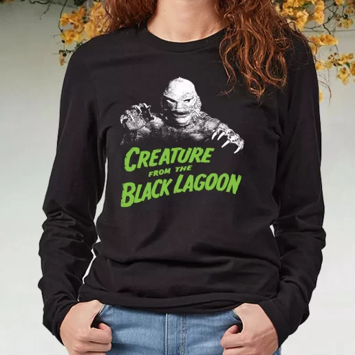 Black Long Sleeve T Shirt Creature From The Black Lagoon