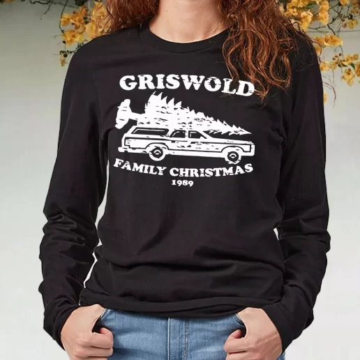 Black Long Sleeve T Shirt Griswold Family Christmas Sweatshirt