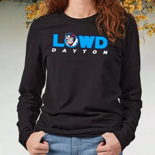 Black Long Sleeve T Shirt Lowd Dayton Flyers Basketbal Unisex On Sale