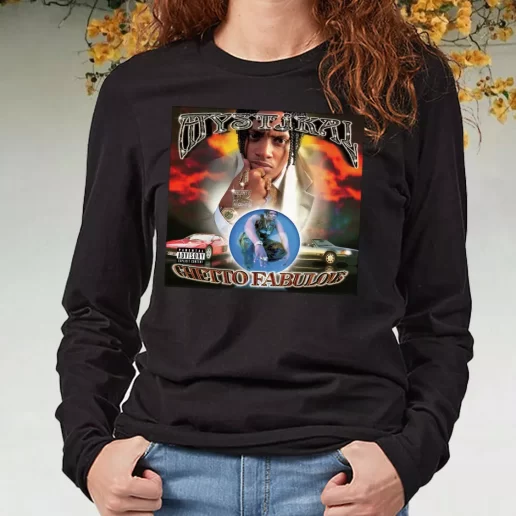 Black Long Sleeve T Shirt Mystikal Ghetto Fabolous Rap