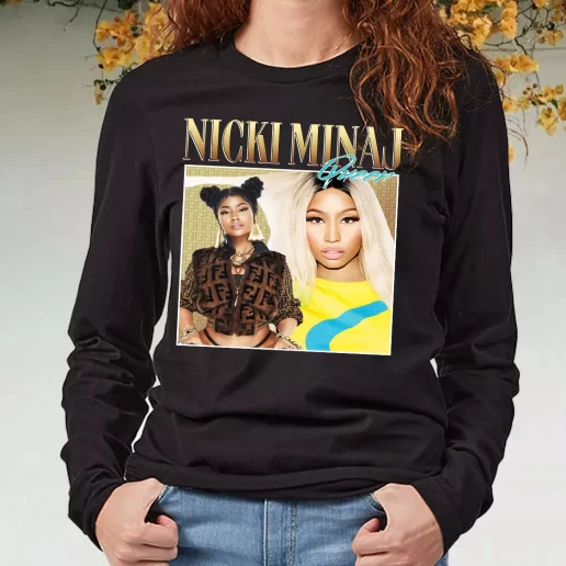 Black Long Sleeve T Shirt Nicki Minaj American Singer Baby Onesie
