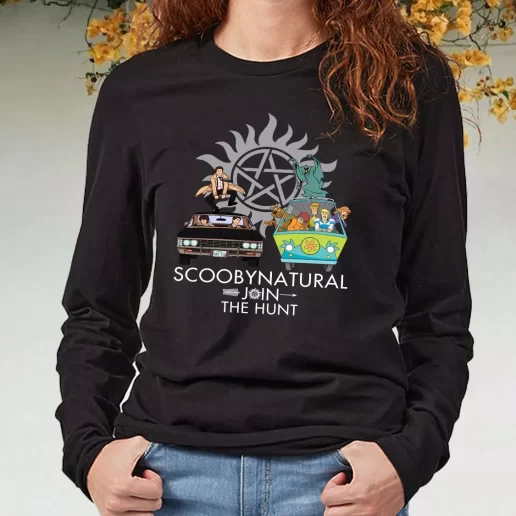 Black Long Sleeve T Shirt Scoobynatural Join The Hunt Supernatural Sam Dean Winchester Sweatshirt