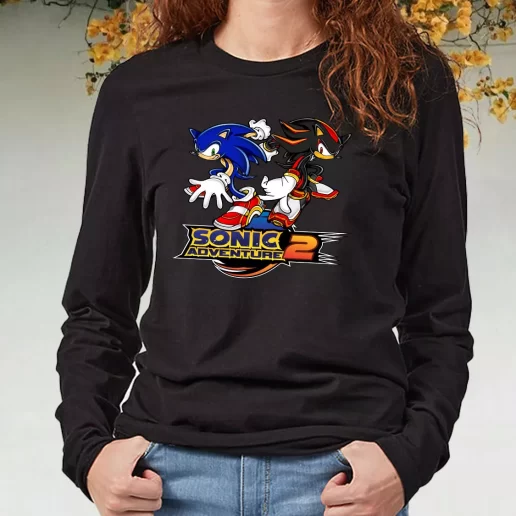 Black Long Sleeve T Shirt Sonic Adventure Icon 2