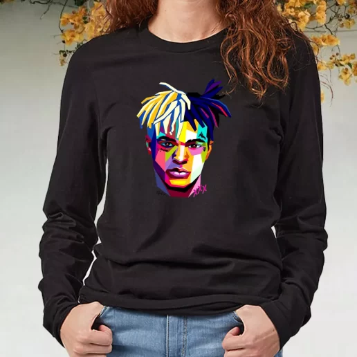 Black Long Sleeve T Shirt Xxxtentacion 90s