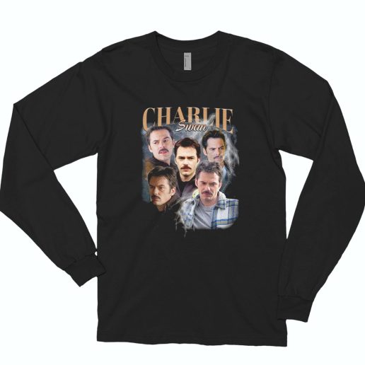 Charlie Swan Vintage Funny Long Sleeve T Shirt 1