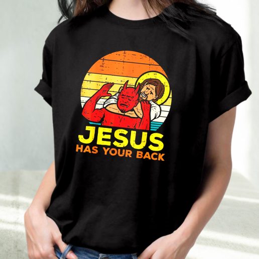 Classic T Shirt Jesus Has Your Back Jiu Jitsu 1