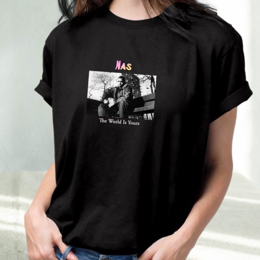 Classic T Shirt Nas The World Is Yours 1