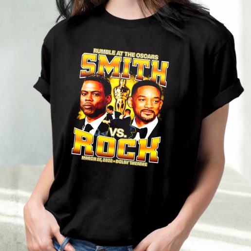 Classic T Shirt Rumble At The Oscars Smith Vs Rock 1