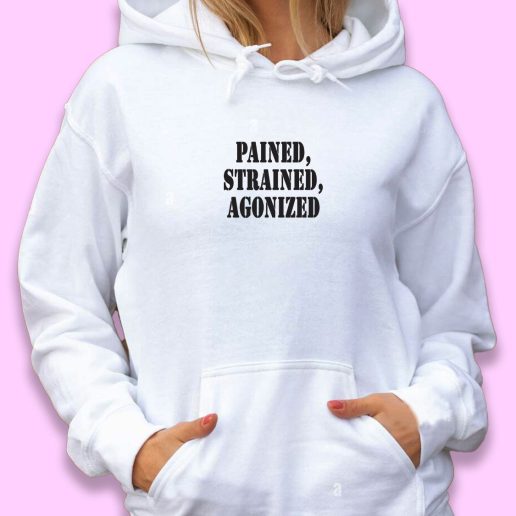 Cute Hoodie Pained Strained Agonized 1