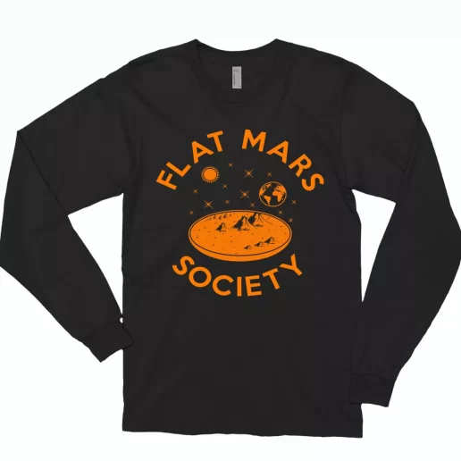 Flat Mars Society 90s Retro Classic Long Sleeve T Shirt