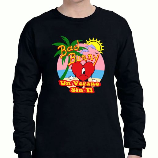 Graphic Long Sleeve T Shirt Bad Bunny Un Verano Sin Ti 1