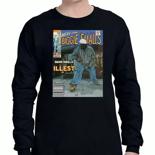 Graphic Long Sleeve T Shirt Biggie Smalls Is The Illest Comic Book