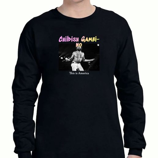 Graphic Long Sleeve T Shirt Childish Gambino This Is America 1