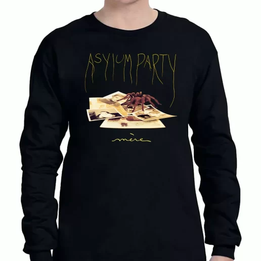 Graphic Long Sleeve T Shirt Darkwave Asylum Party Mere Post Punk Sweatshirt