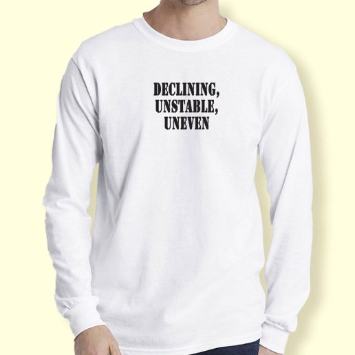 Graphic Long Sleeve T Shirt Declining Unstable Uneven 1