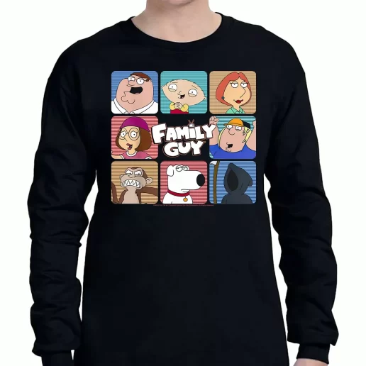 Graphic Long Sleeve T Shirt Family Guy Group Tv Show Streetwear On Sale