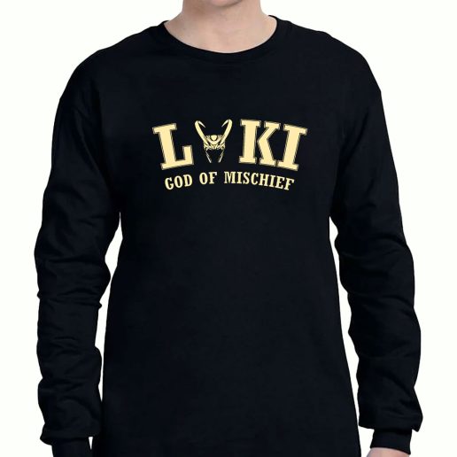 Graphic Long Sleeve T Shirt God Of Mischief Loki 1