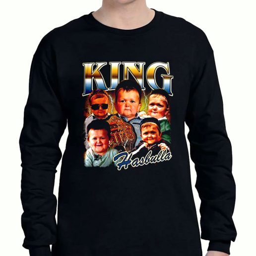 Graphic Long Sleeve T Shirt King Hasbulla Meme Homage 1