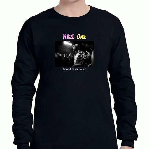 Graphic Long Sleeve T Shirt Krs One Sound Of Da Police 1