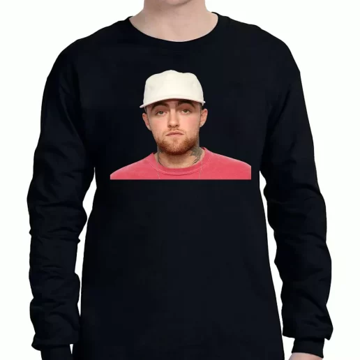 Graphic Long Sleeve T Shirt Mac Miller Mac