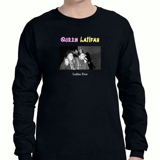 Graphic Long Sleeve T Shirt Queen Latifah Ladies First 1