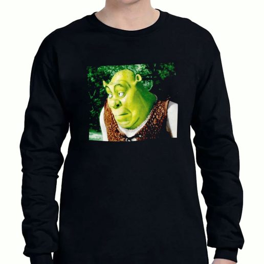 Graphic Long Sleeve T Shirt Shrek Bored Meme 1