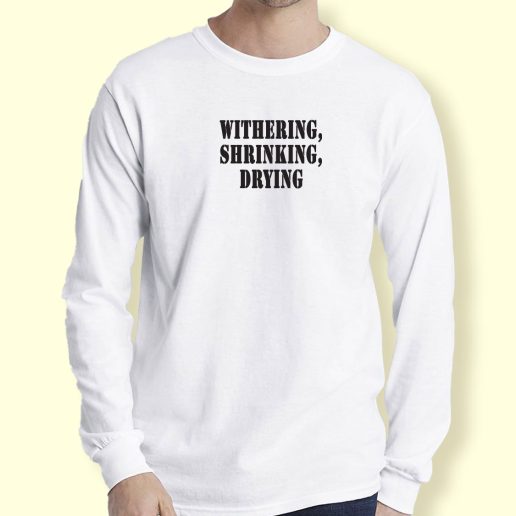 Graphic Long Sleeve T Shirt Withering Shrinking Drying 1