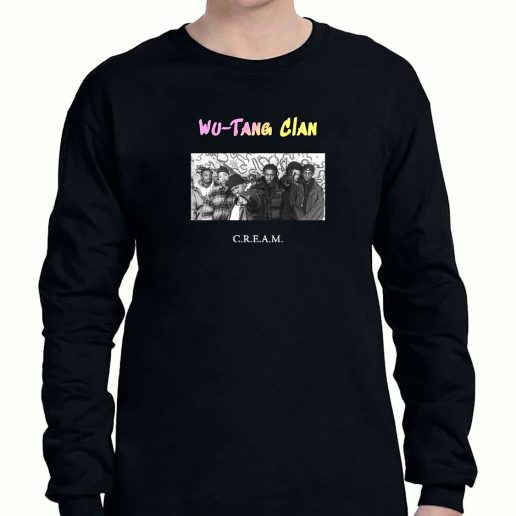 Graphic Long Sleeve T Shirt Wu Tang Clan Cream 1