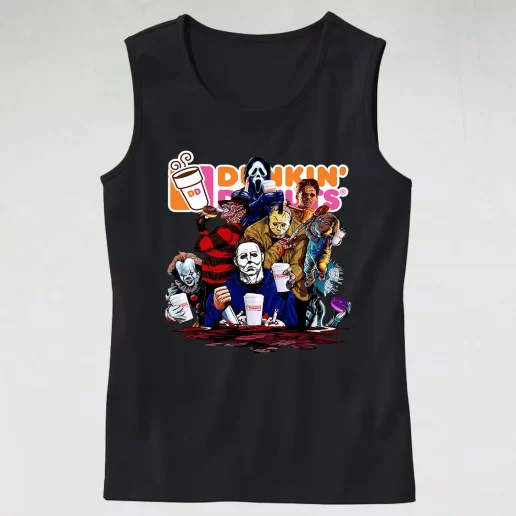 Horror Movies Killers With Dunkin Donuts Classic Tank Top Style