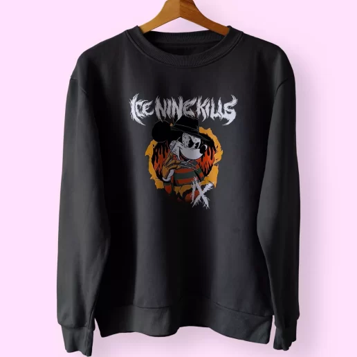 Ice Nine Kills Freddy Krueger Mickey Mouse On Sale Classic Sweatshirt Style