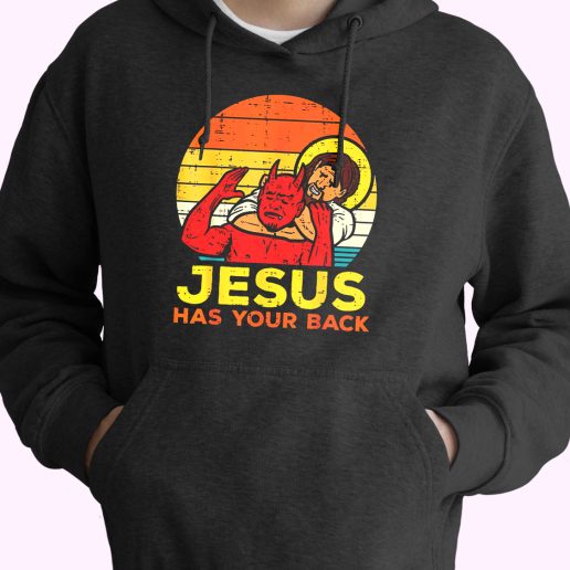 Jesus Has Your Back Jiu Jitsu Funny Hoodie Streetwear 1