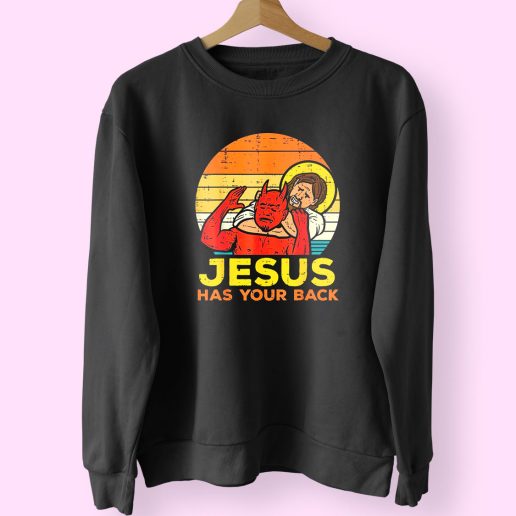 Jesus Has Your Back Jiu Jitsu Funny Sweatshirt 1