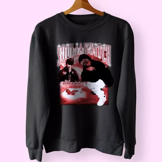 Lil Tracy Soulja Witch Faith 80s Mens Classic Sweatshirt Style