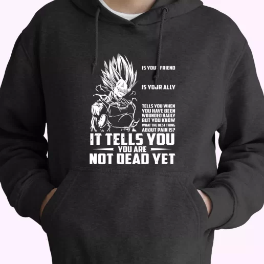 New Dragon Ball Vegeta Pain Quote Classic Hoodie Streetwear