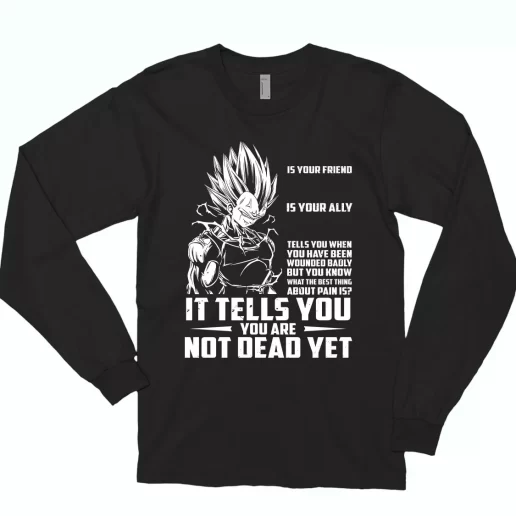 New Dragon Ball Vegeta Pain Quote Classic Long Sleeve T Shirt