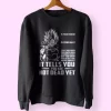 New Dragon Ball Vegeta Pain Quote Classic Sweatshirt Style