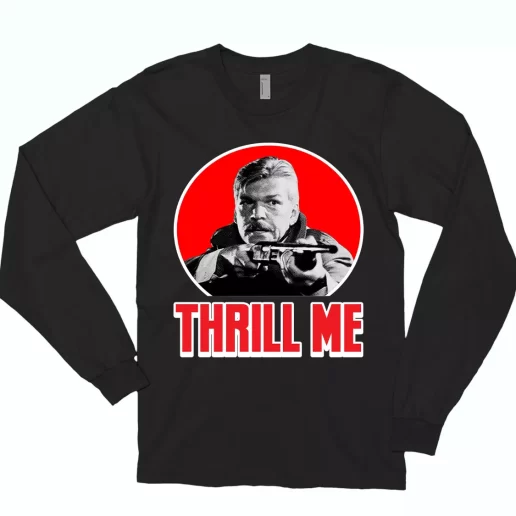 Night Of The Creeps Thrill Me Zombie Sci Fi Horror Film Alien 80s Classic Long Sleeve T Shirt