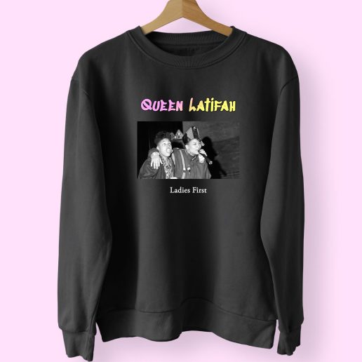 Queen Latifah Ladies First Vintage Rapper Sweatshirt 1