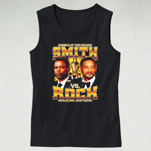 Rumble At The Oscars Smith Vs Rock Funny Tank Top 1